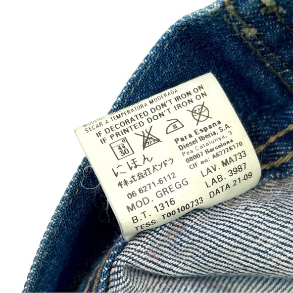 Diesel Upcycled Homer Simpson Denim Jacket Size L Iconic Geek Pop Culture - Picture 10 of 16